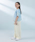 Kids East Girls Ice Blue Embroidered Dobby Top